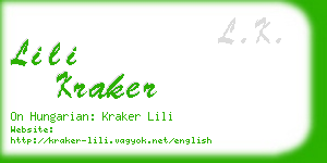 lili kraker business card